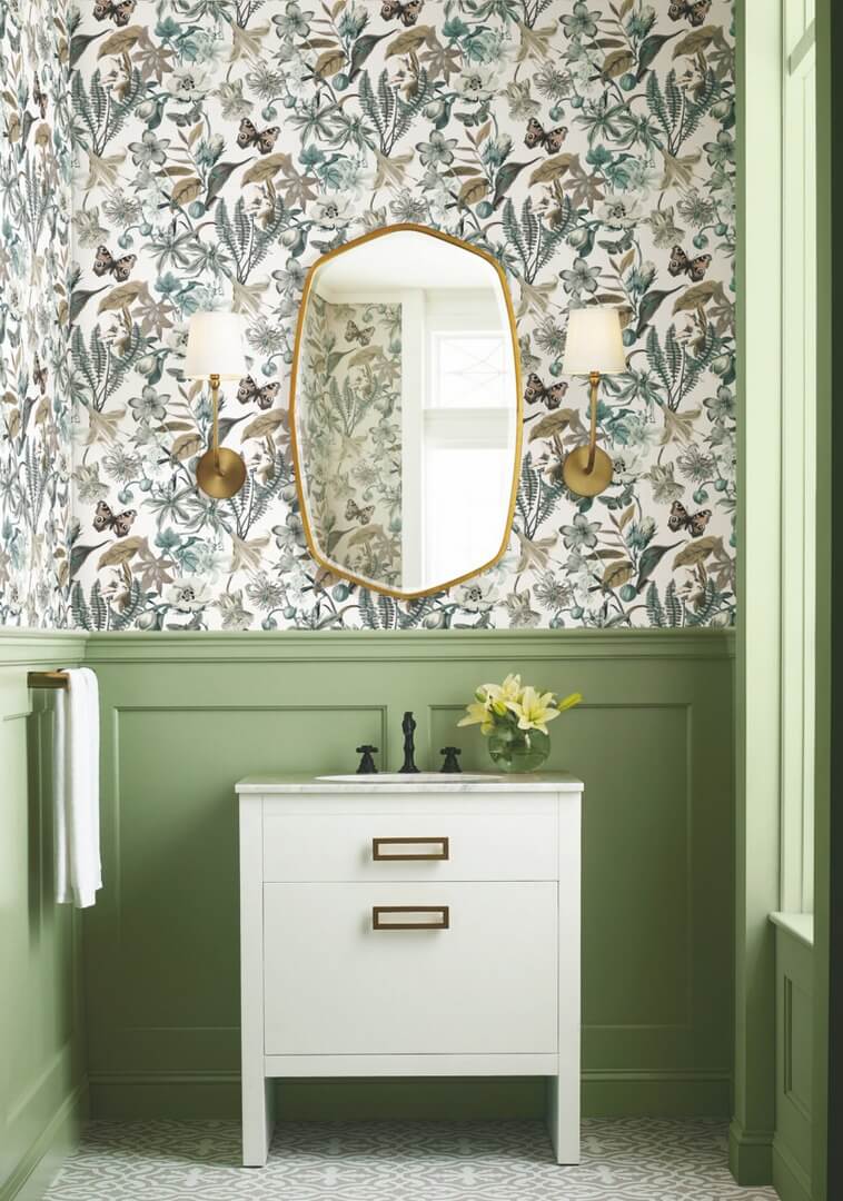 Tapeta kwiaty i motyle York Wallcoverings BL1722 Butterfly House Blooms II