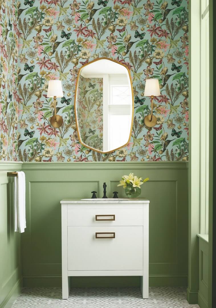Tapeta kwiaty i motyle York Wallcoverings BL1725 Butterfly House Blooms II