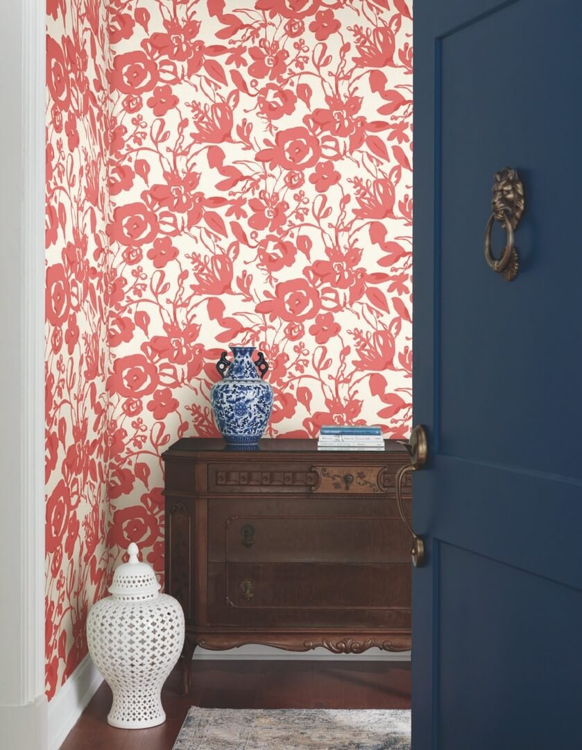 Tapeta abstrakcyjne kwiaty York Wallcoverings BL1731 Brushstroke Floral Blooms II
