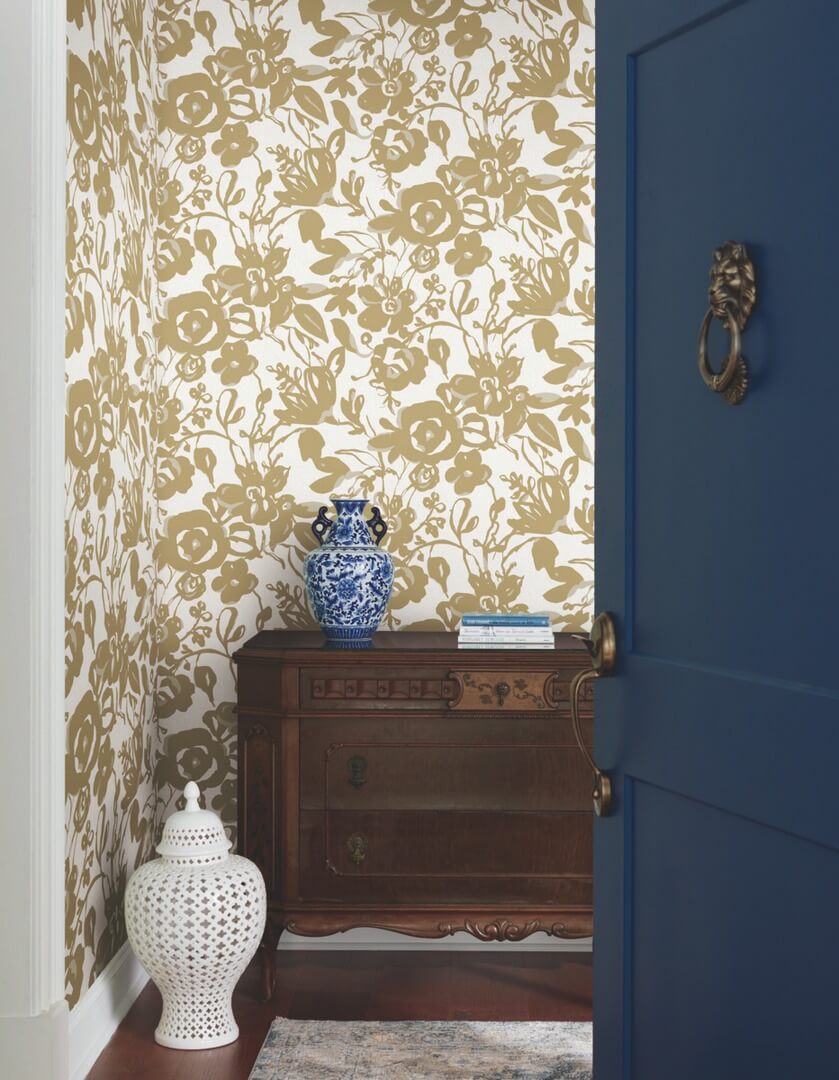Tapeta abstrakcyjne kwiaty York Wallcoverings BL1732 Brushstroke Floral Blooms II