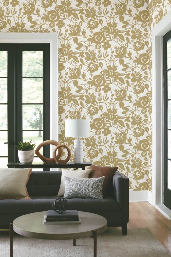 Tapeta abstrakcyjne kwiaty York Wallcoverings BL1732 Brushstroke Floral Blooms II