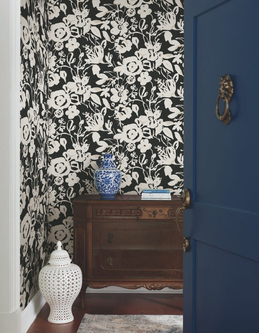 Tapeta abstrakcyjne kwiaty York Wallcoverings BL1733 Brushstroke Floral Blooms II