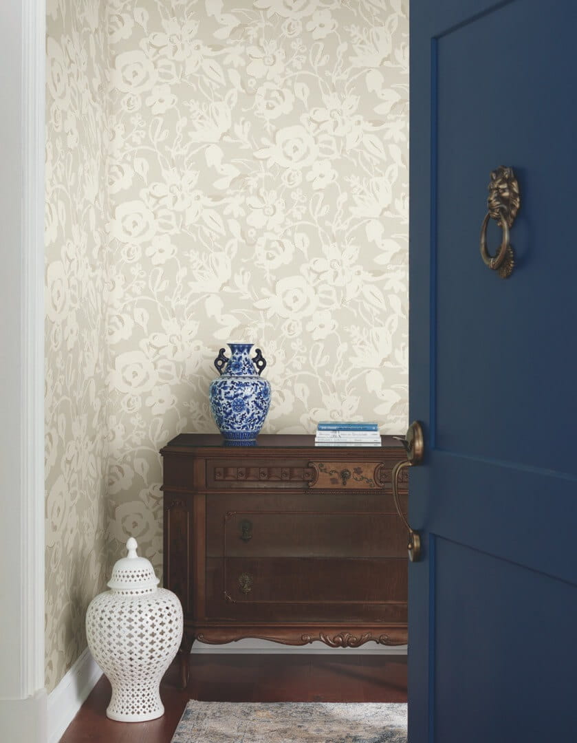 Tapeta abstrakcyjne kwiaty York Wallcoverings BL1735 Brushstroke Floral Blooms II
