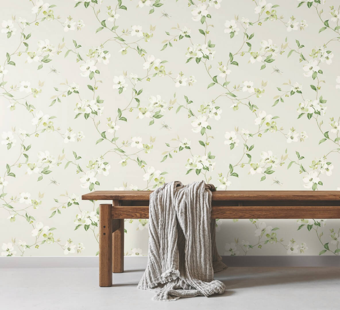 Tapeta delikatne pnącza kwiatów York Wallcoverings BL1762 Dogwood Blooms II