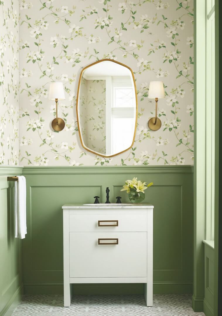 Tapeta delikatne pnącza kwiatów York Wallcoverings BL1762 Dogwood Blooms II