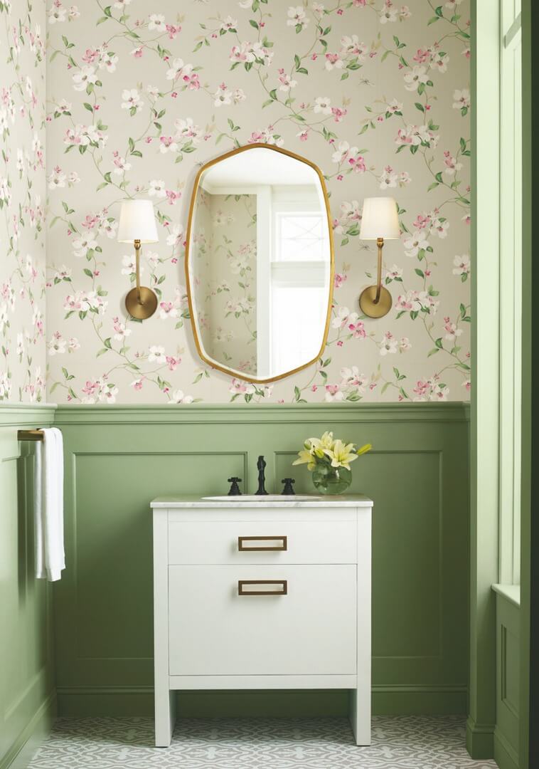 Tapeta delikatne pnącza kwiatów York Wallcoverings BL1763 Dogwood Blooms II