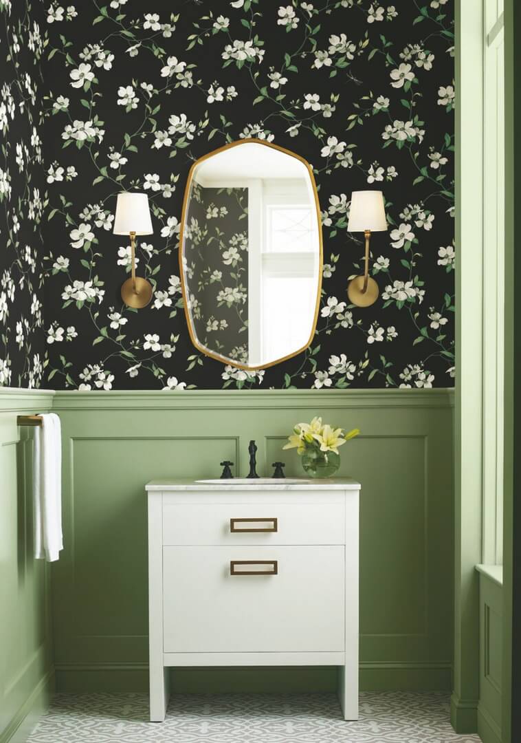 Tapeta delikatne pnącza kwiatów York Wallcoverings BL1764 Dogwood Blooms II