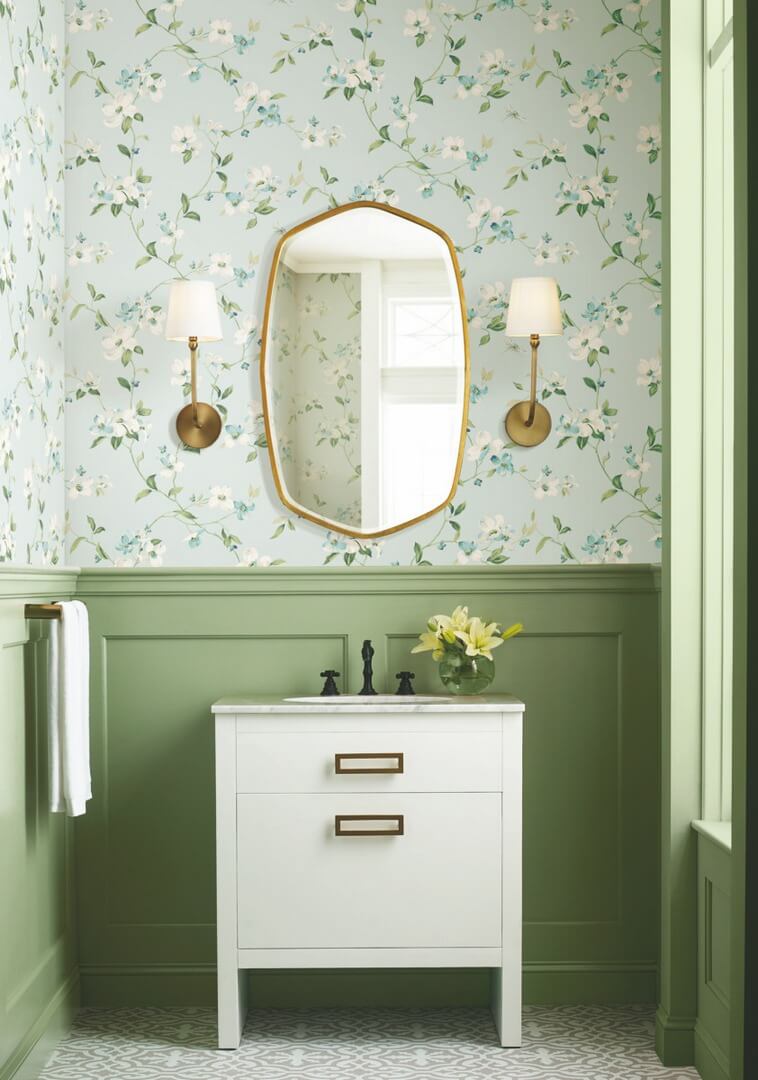 Tapeta delikatne pnącza kwiatów York Wallcoverings BL1765 Dogwood Blooms II