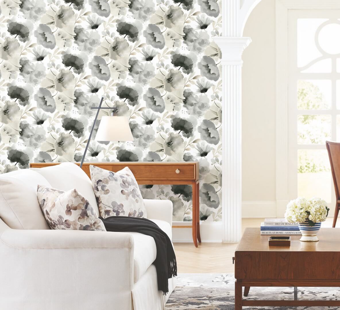 Tapeta akwarelowe kwiaty York Wallcoverings BL1771 Watercolor Bouquet Blooms II