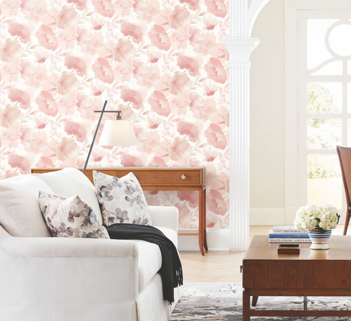 Tapeta akwarelowe kwiaty York Wallcoverings BL1772 Watercolor Bouquet Blooms II