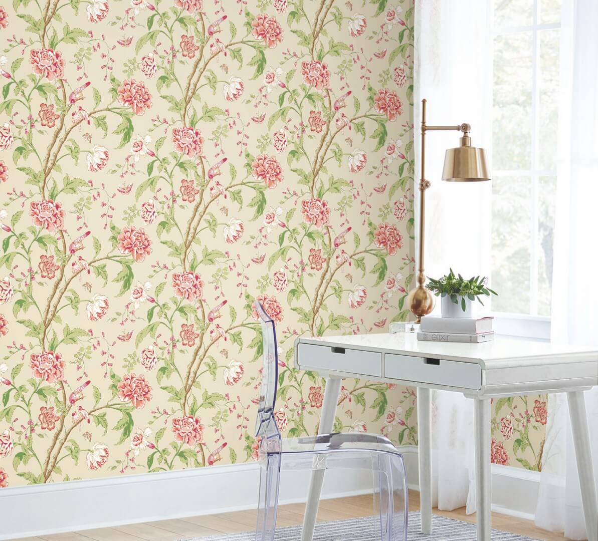 Tapeta botaniczna York Wallcoverings BL1781 Teahouse Floral Blooms II