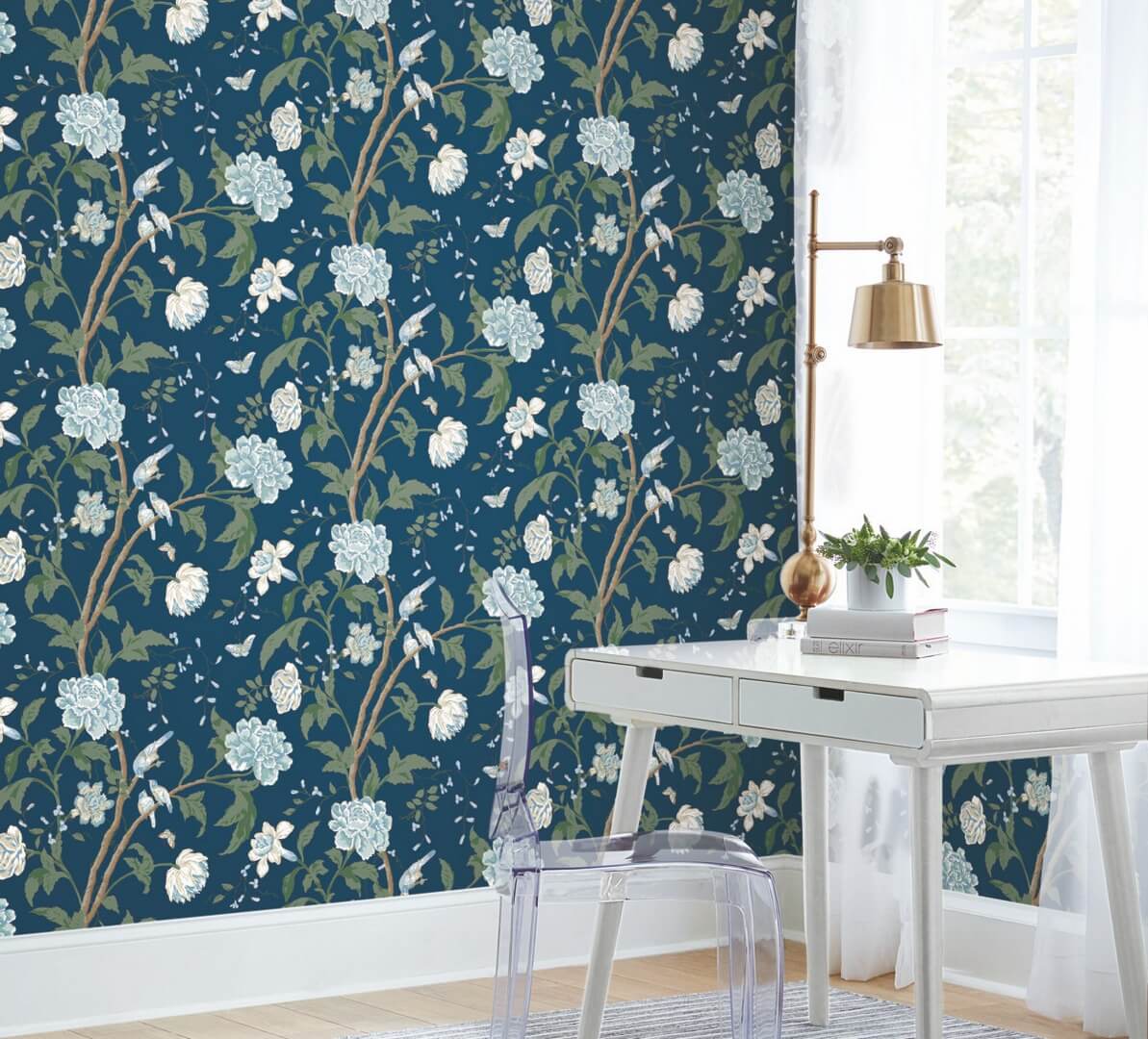 Tapeta botaniczna York Wallcoverings BL1782 Teahouse Floral Blooms II