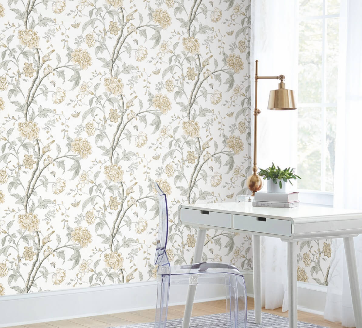 Tapeta botaniczna York Wallcoverings BL1783 Teahouse Floral Blooms II
