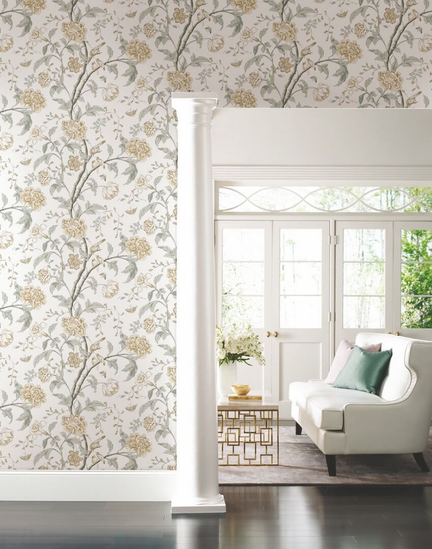 Tapeta botaniczna York Wallcoverings BL1783 Teahouse Floral Blooms II