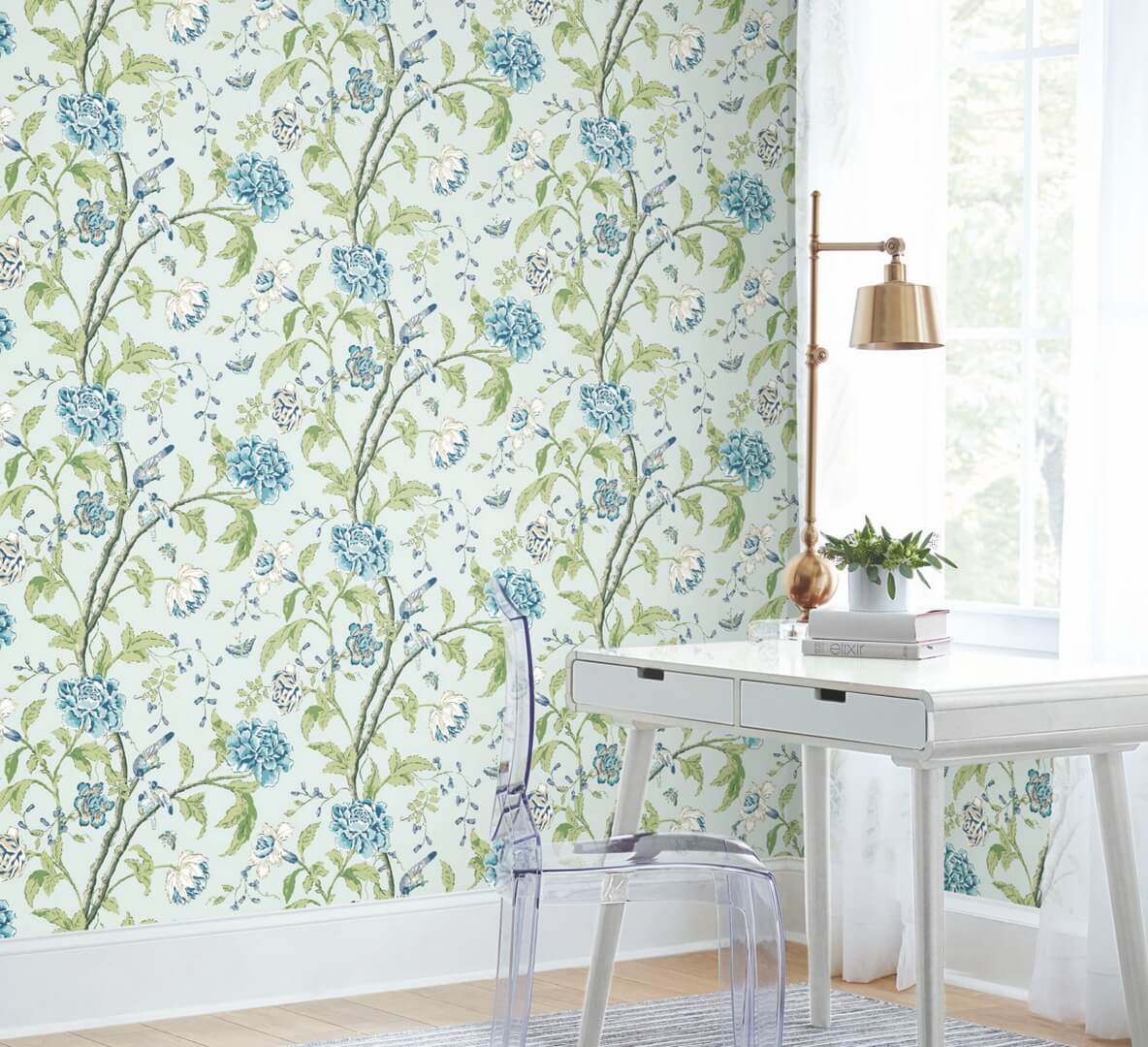 Tapeta botaniczna York Wallcoverings BL1784 Teahouse Floral Blooms II