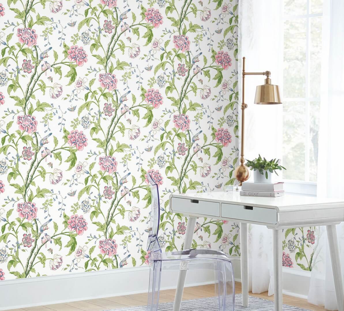 Tapeta botaniczna York Wallcoverings BL1785 Teahouse Floral Blooms II