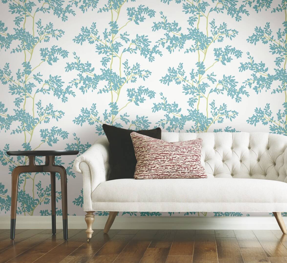 Tapeta drzewa York Wallcoverings BL1803 Lunaria Silhouette Blooms II