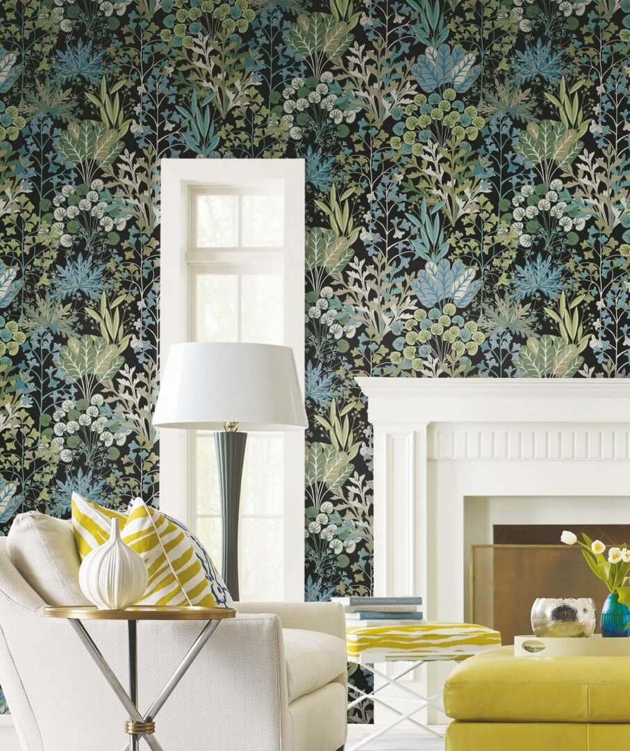 Tapeta roślinna York Wallcoverings BL1811 Forest Floor Blooms II