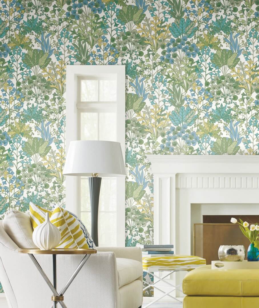 Tapeta roślinna York Wallcoverings BL1814 Forest Floor Blooms II