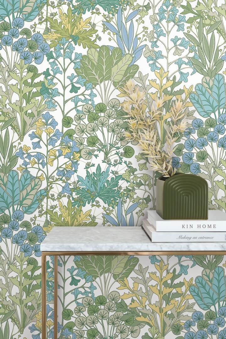 Tapeta roślinna York Wallcoverings BL1814 Forest Floor Blooms II