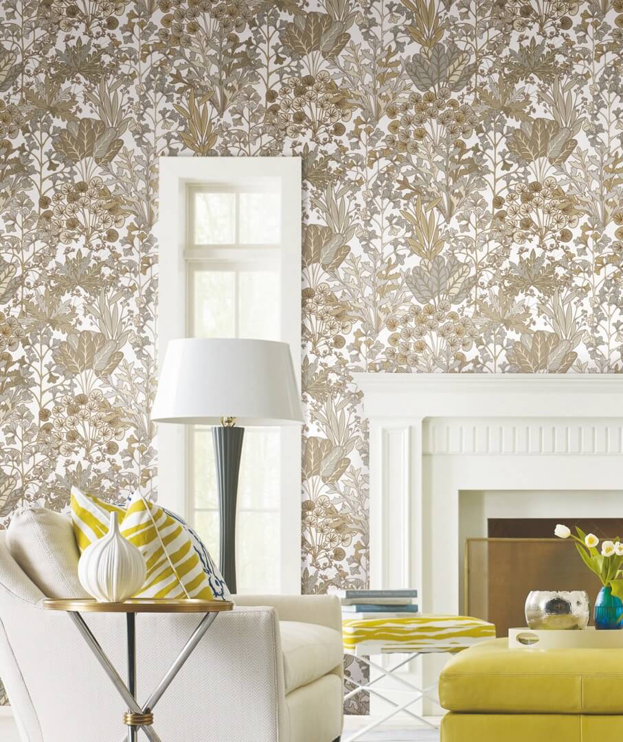 Tapeta roślinna York Wallcoverings BL1815 Forest Floor Blooms II