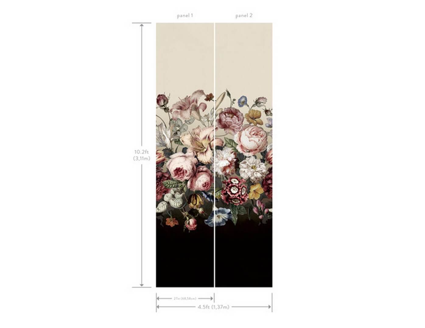 Mural florystyczny York Wallcoverings BL1821M Rachel Rose Blooms II