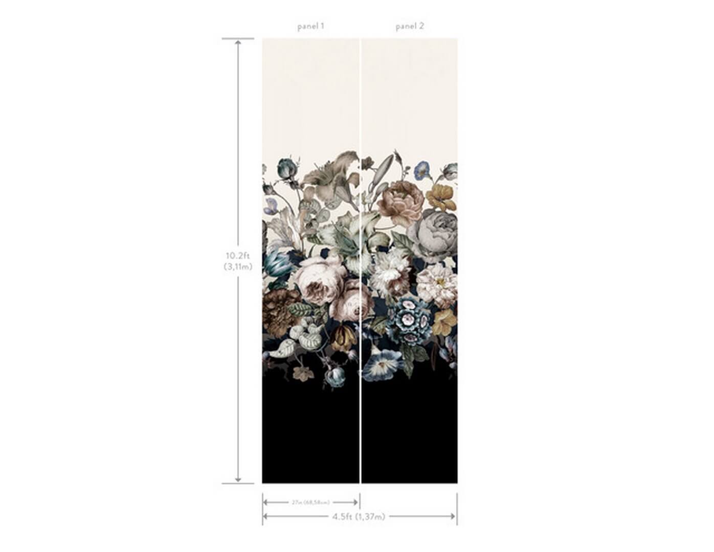Mural florystyczny York Wallcoverings BL1822M Rachel Rose Blooms II
