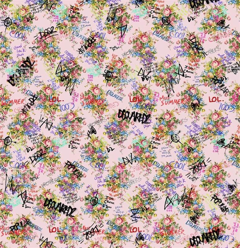 Fototapeta kwiaty i graffiti London Art DSQ2W04-02 Vandalized Granny's Flowers Dsquared2
