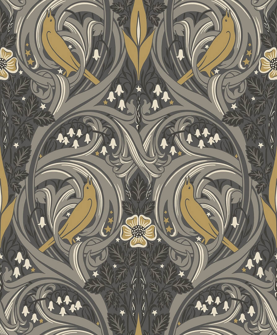Tapeta roślinny ornament ptaki Seabrook ET12208 Legacy Prints