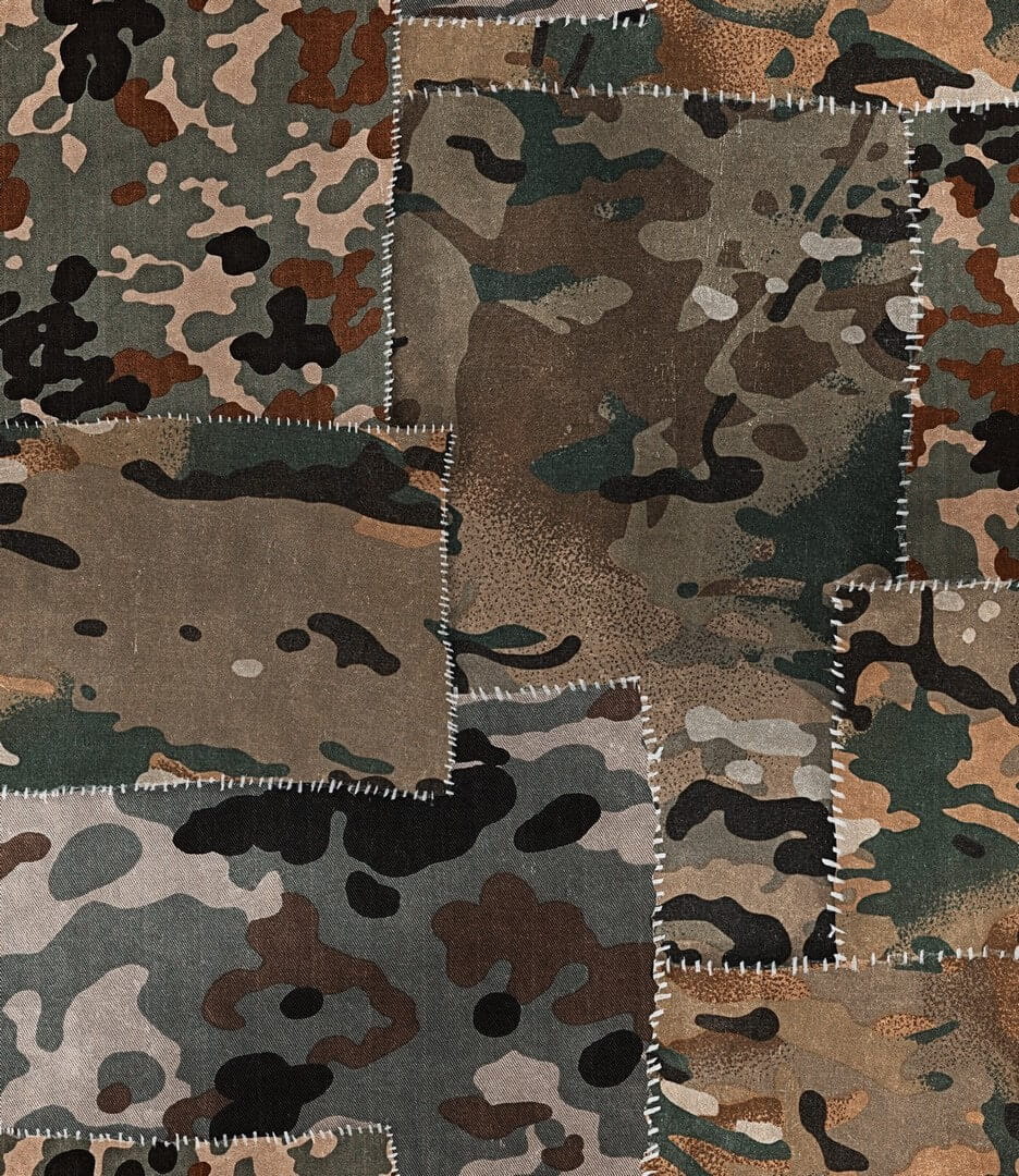 Mural patchwork moro Mind the Gap CAMO Brown WP20202 Premium Designer Wallpaper Collection