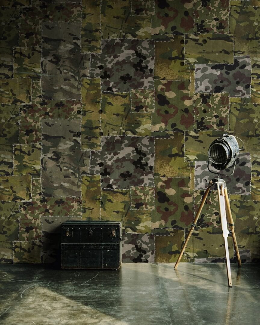 Mural patchwork moro Mind the Gap CAMO WP20201 Premium Designer Wallpaper Collection