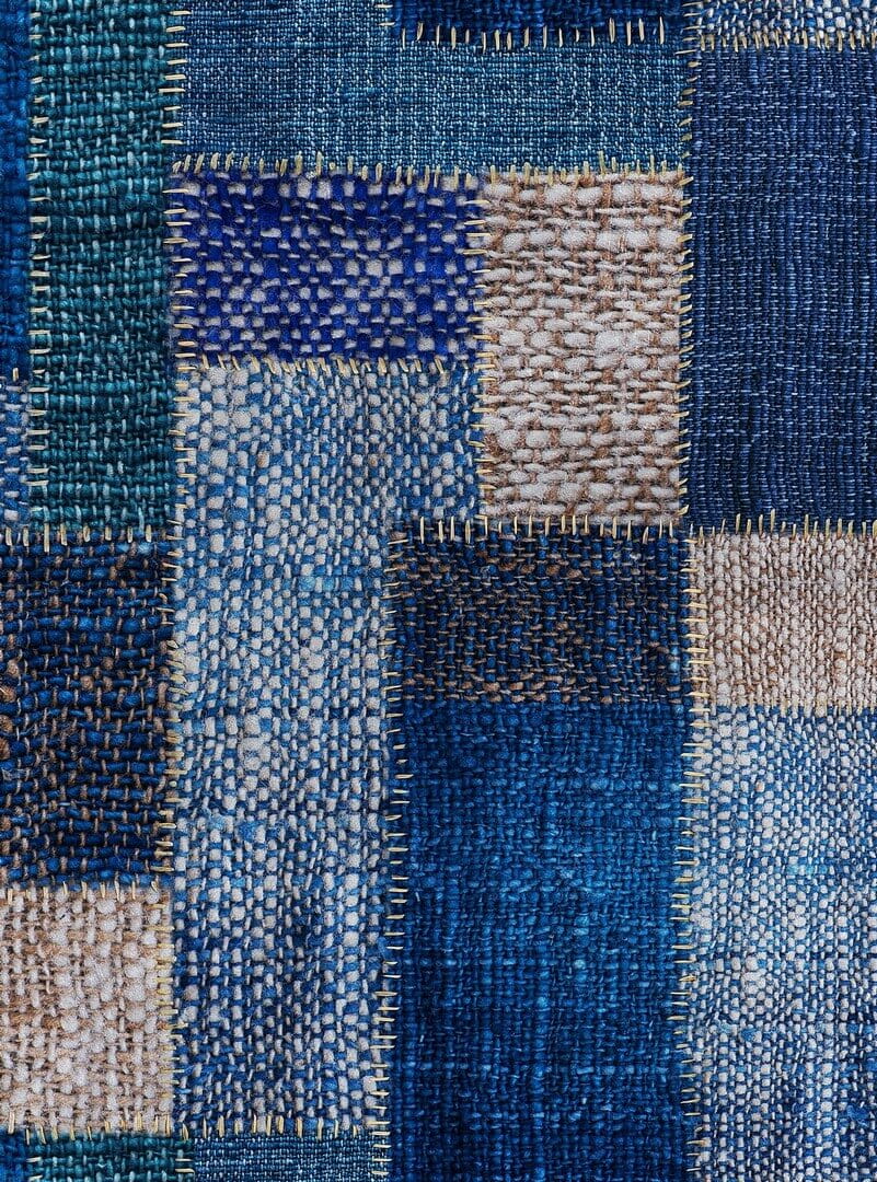 Mural patchwork dżins Mind the Gap JUTE WP20206 Premium Designer Wallpaper Collection