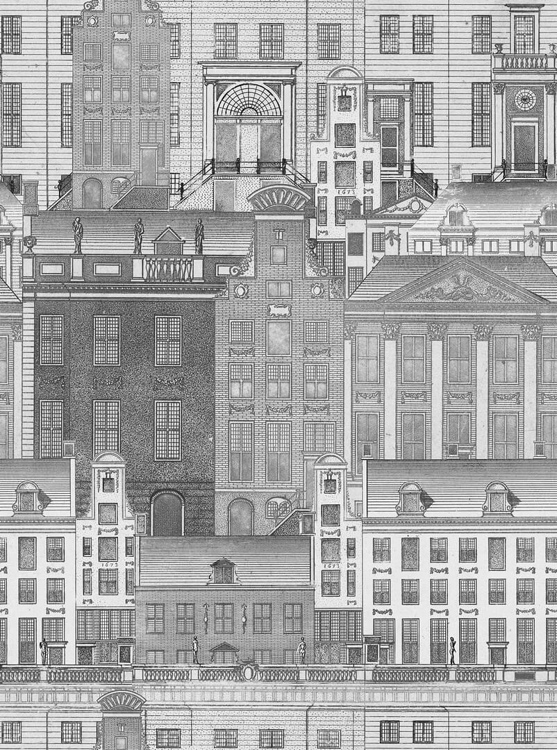 Mural miasto Mind the Gap AMSTERDAM Neutral WP20209 Premium Designer Wallpaper Collection