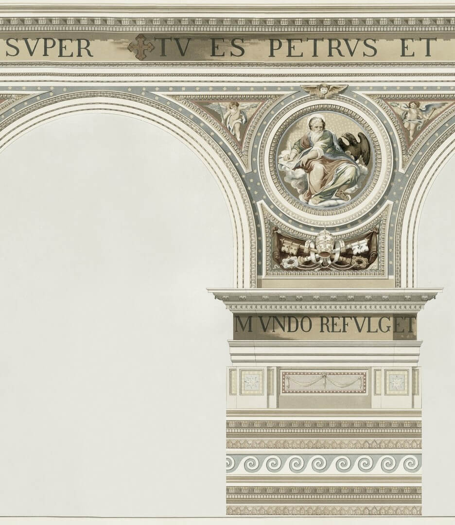 Mural architektura Mind the Gap BASILIQUE WP20220 Premium Designer Wallpaper Collection