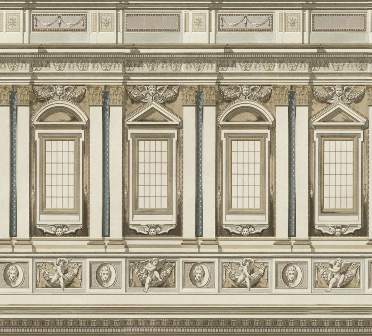 Mural elementy architektoniczne z Watykanu Mind the Gap VATICANO WP20223 Premium Designer Wallpaper Collection