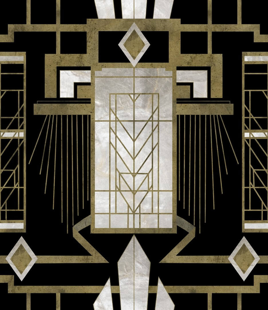Mural art-deco Mind the Gap GLAMOUR Dark WP20226 Premium Designer Wallpaper Collection
