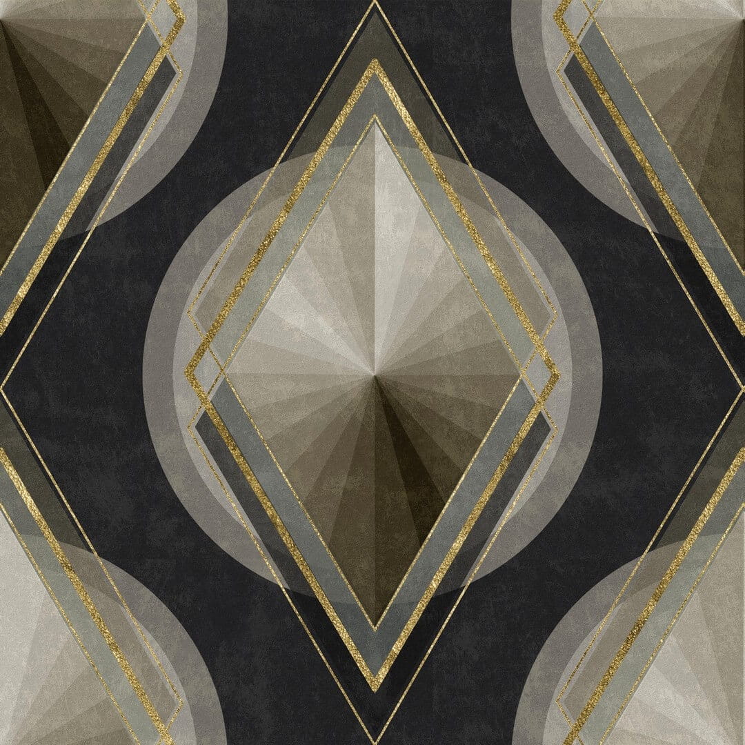 Mural geometryczny w stylu art-deco Mind the Gap METROPOLIS WP20228 Premium Designer Wallpaper Collection