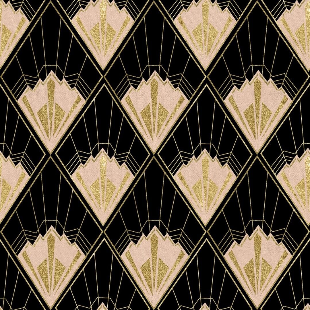 Mural wachlarze w stylu art-deco Mind the Gap REVIVAL WP20231 Premium Designer Wallpaper Collection