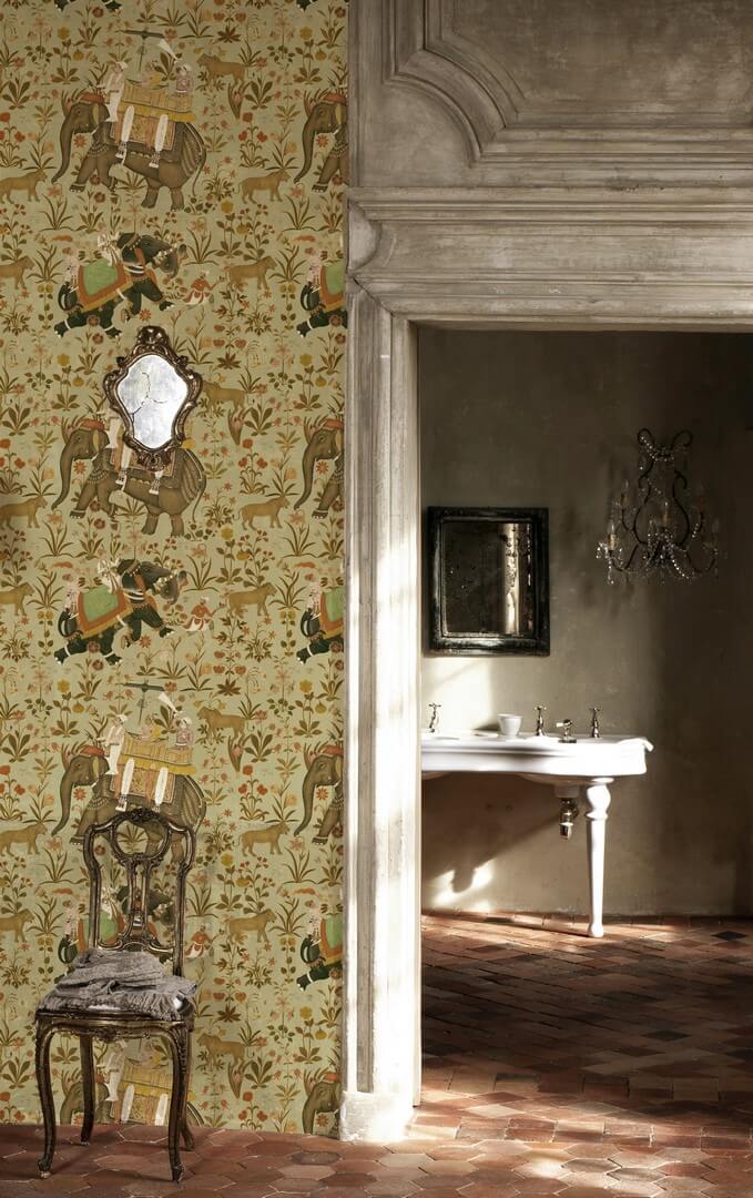 Mural indyjskie scenki rodzajowe Mind the Gap HINDUSTAN WP20255 Premium Designer Wallpaper Collection