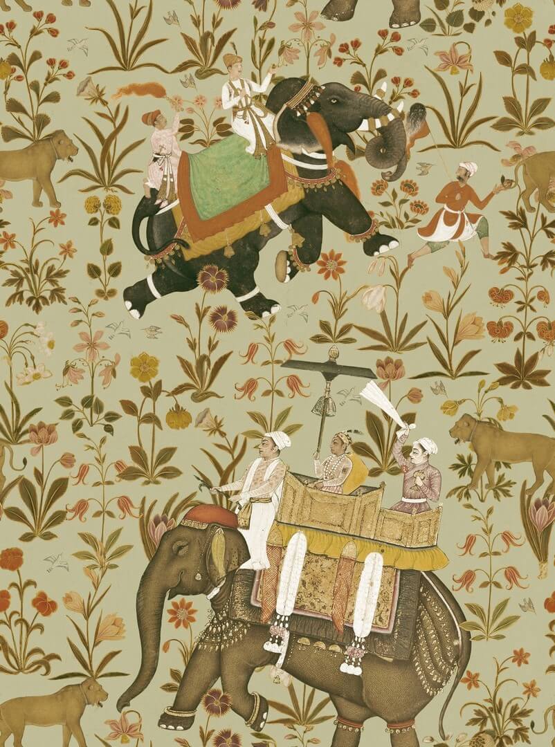 Mural indyjskie scenki rodzajowe Mind the Gap HINDUSTAN WP20255 Premium Designer Wallpaper Collection