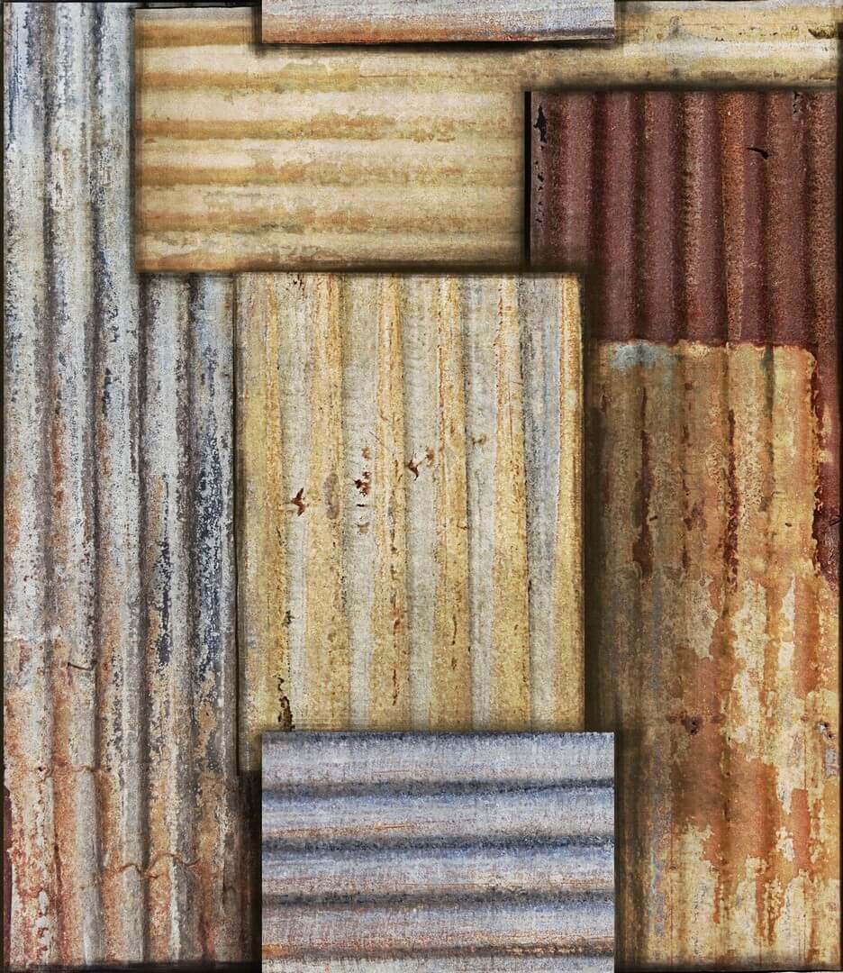 Mural zardzewiała cyna Mind the Gap RUSTY TIN WP20242 Premium Designer Wallpaper Collection
