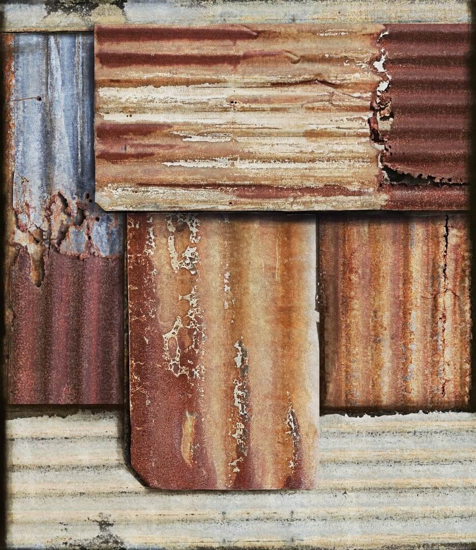 Mural zardzewiała cyna Mind the Gap RUSTY TIN WP20242 Premium Designer Wallpaper Collection