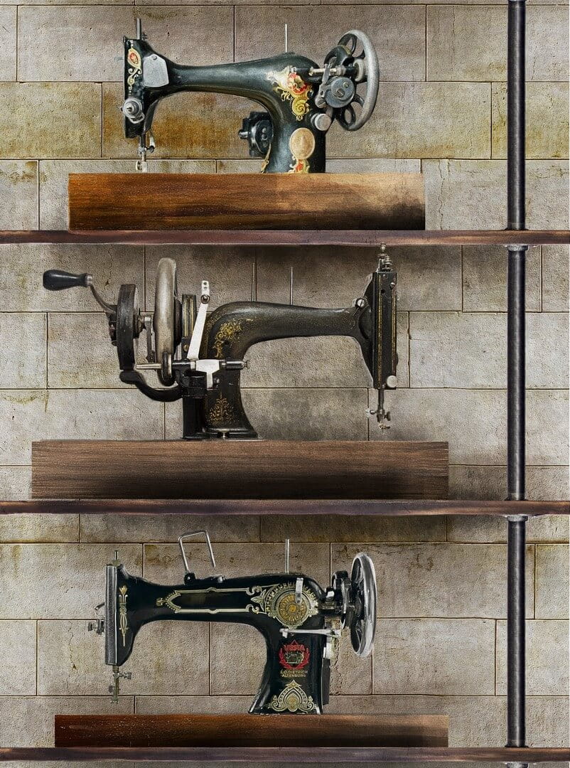 Mural maszyny do szycia vintage Mind the Gap THE MACHINIST WP20245 Premium Designer Wallpaper Collection