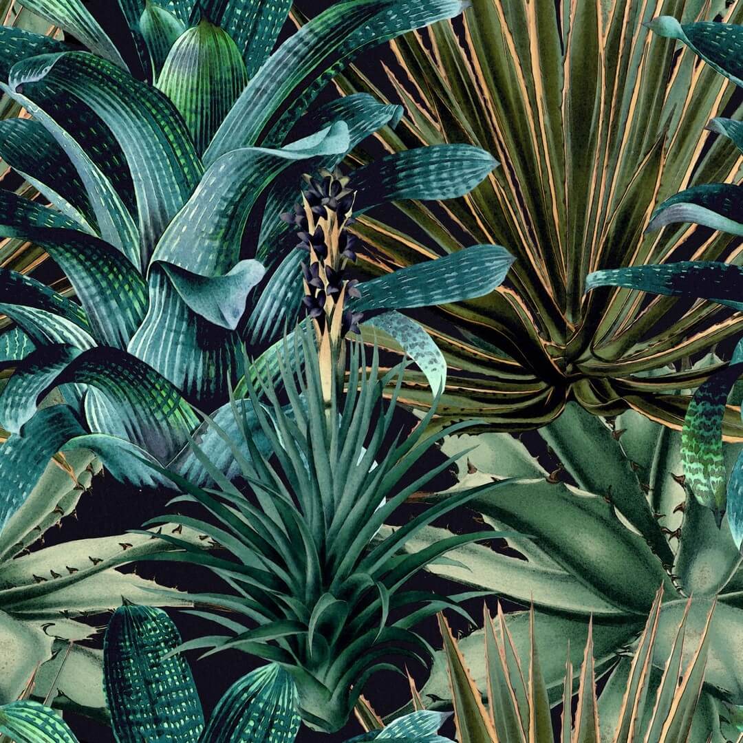 Mural tropikalna roślinność Mind the Gap LUSH SUCCULENTS WP20164 Premium Designer Wallpaper Collection