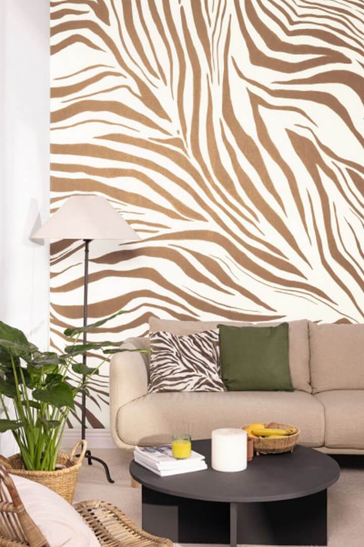 Mural paski zebry Caselio WILD 104960104 L Zebra Stay Wild