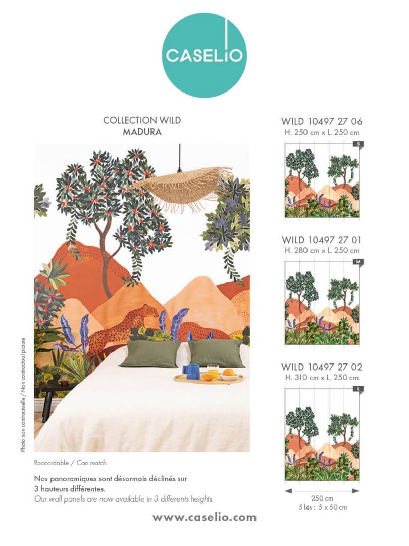 Mural dżungla Caselio WILD 104972702 L Madura Stay Wild