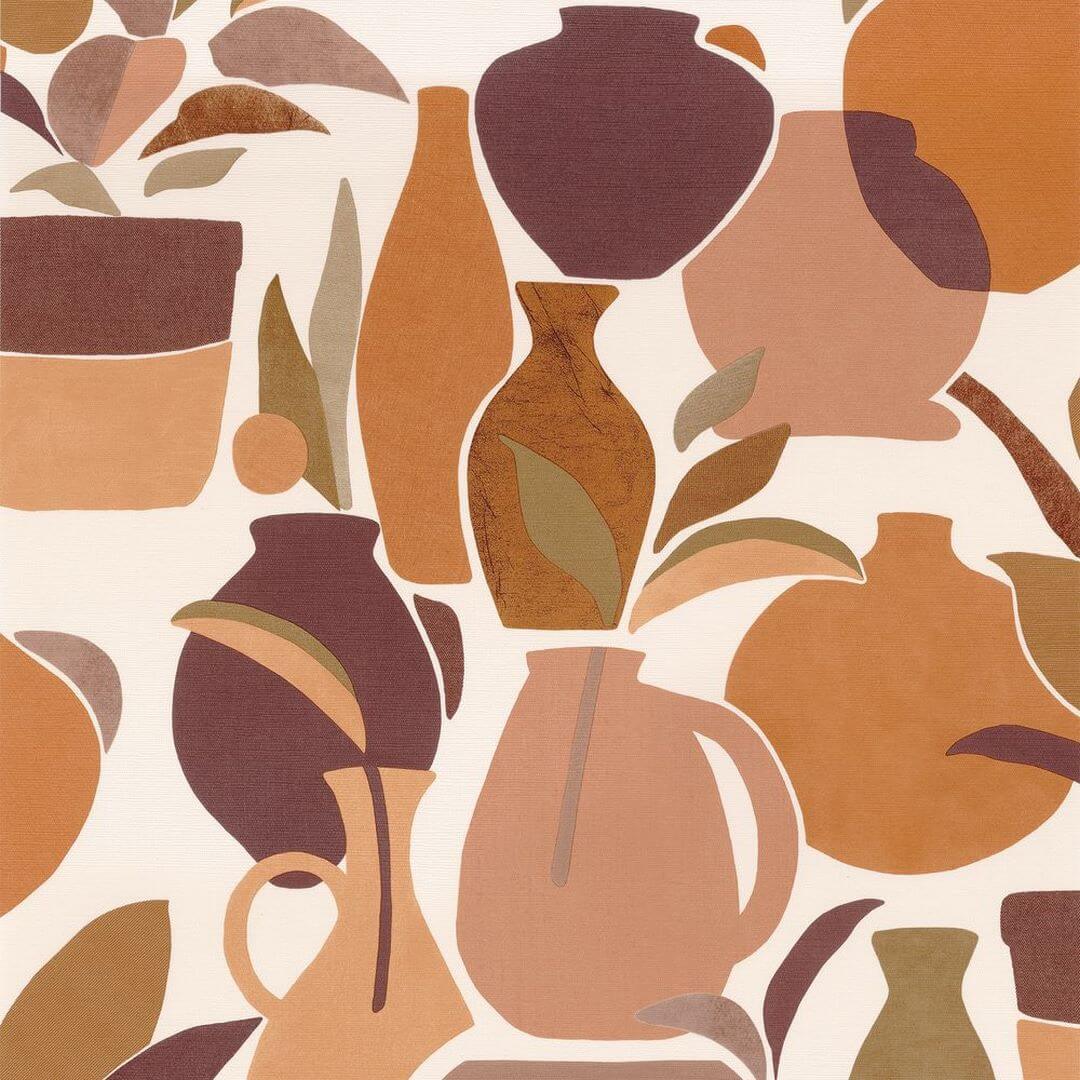 Tapeta ceramiczne wazony, dzbanki i doniczki Casamance 76210610 Vallauris Terra Rossa