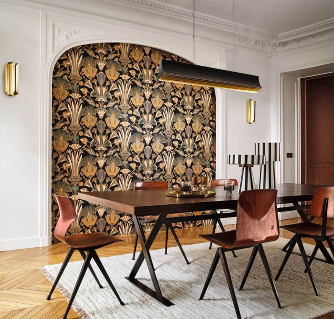 Tapeta roślinna w starożytnym stylu Casamance 76130508 Denderah Bord Du Nil