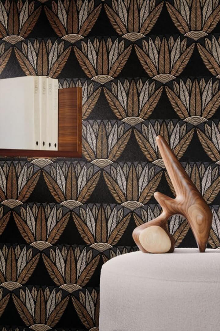 Tapeta w kwiaty lotosu egipskiego Casamance 76162140 Castalia Bord Du Nil
