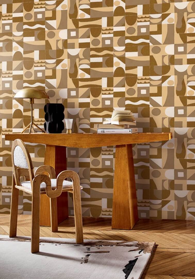 Tapeta geometryczna retro Casamance 76182854 Gourna Bord Du Nil